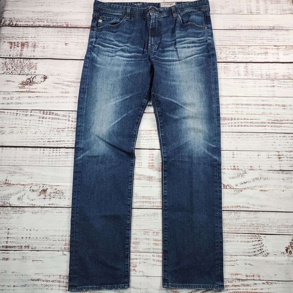 AG Adriano Goldschmied The Everett Jeans Mens 38R Slim Straight Blue